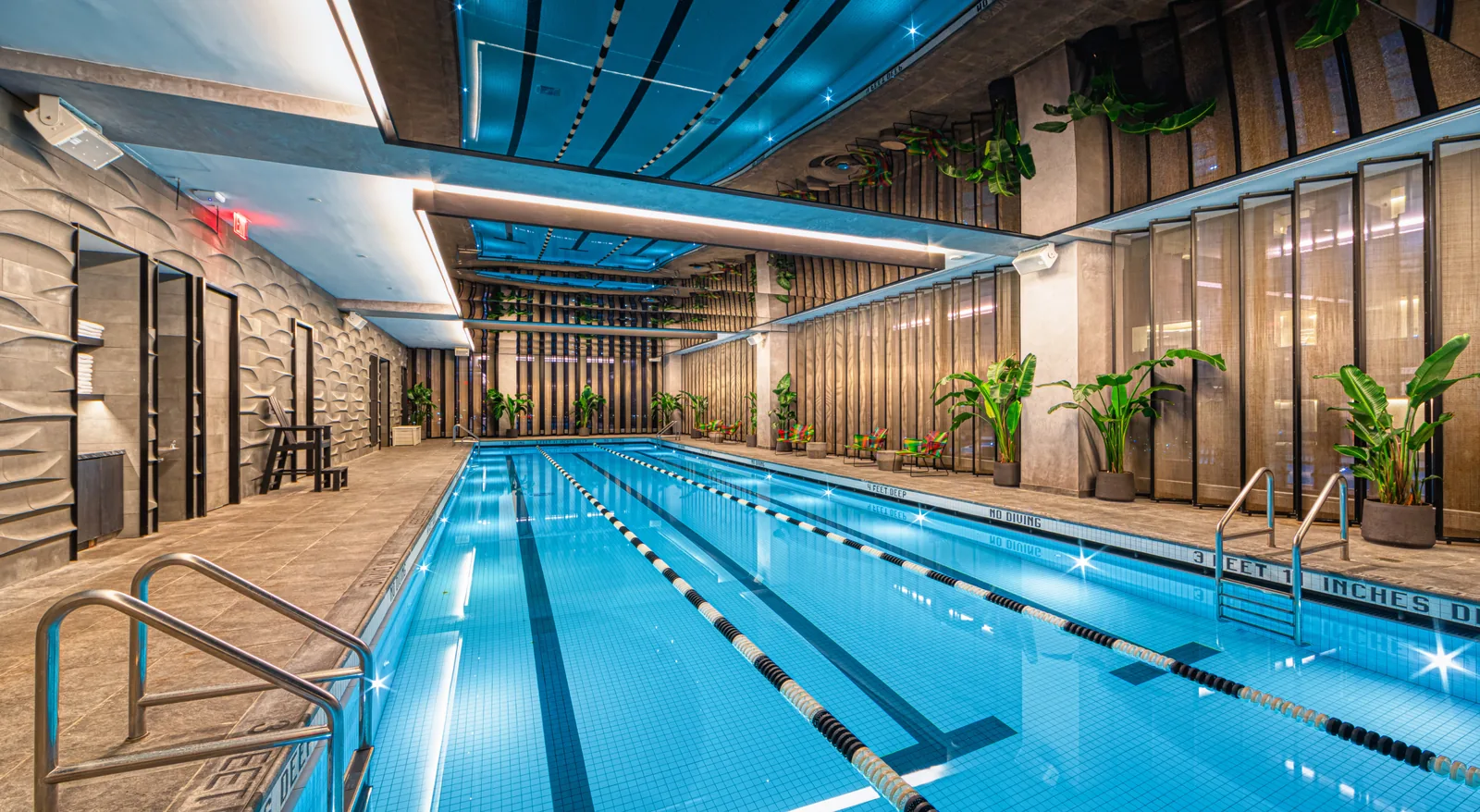 The indoor pool at Equinox Hudson Yards